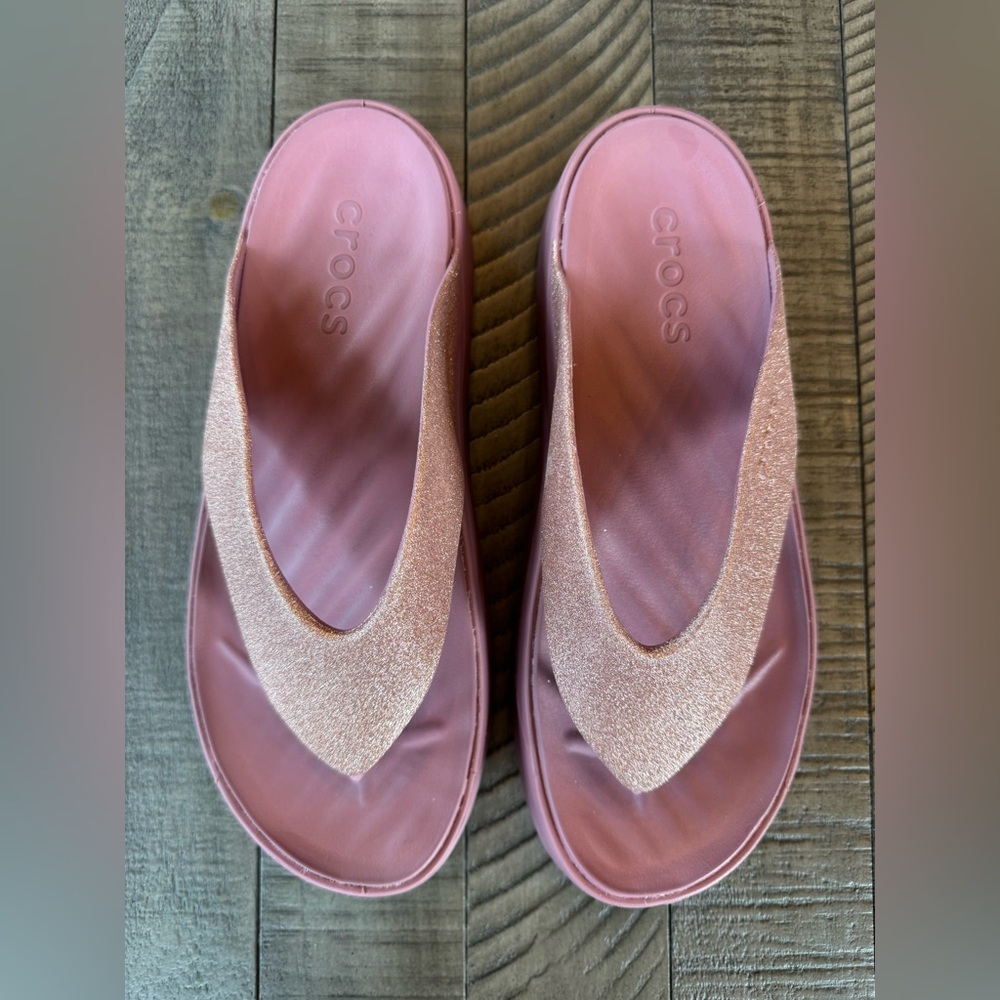 Crocs - Getaway Platform Glitter Flip Flop Sandals Women’s Size 10 (NWOT) - Picture 7 of 13